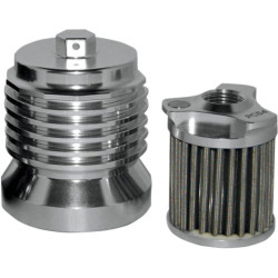 PartzBiz HD DS07120219 - PC Racing PCS4C Polished Flo Oil Filter Reusable 35 Microns