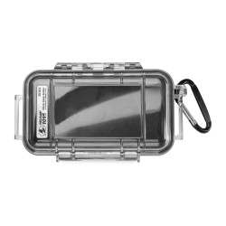 PartzBiz HD TR570253 - Pelican 1015 Black & Clear Micro Case เครื่องใช้ไฟฟ้าแบบพกพา กล้อง โทรศัพท์มือถือ | 1015-005-100