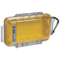 PartzBiz HD TR570257 - Pelican 1015 Yellow & Clear Micro Case เครื่องใช้ไฟฟ้าแบบพกพา กล้อง โทรศัพท์มือถือ | 1015-007-100