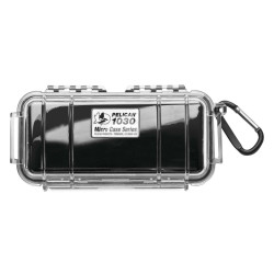 PartzBiz HD TR570255 - Pelican 1030 Black & Clear Micro Case เครื่องใช้ไฟฟ้าแบบพกพา กล้อง โทรศัพท์มือถือ | 1030-025-100