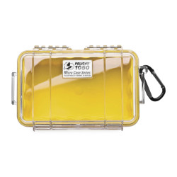 PartzBiz HD TR570258 - Pelican 1050 Yellow & Clear Micro Case เครื่องใช้ไฟฟ้าแบบพกพา กล้อง โทรศัพท์มือถือ | 1050-027-100