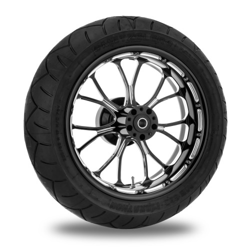 PartzBiz HD: 4407806-Performance Machine 17" Rear Black Heathen Wheel Tire Package Harley 09-15 ABS | Performance Machine