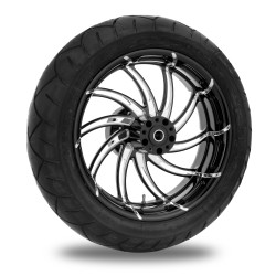 PartzBiz HD TRPM8015 - Performance Machine 17" Rear Black Supra Wheel Tire Package Harley 09-15 ABS | Performance Machine PartzBiz HD TRPM8015 - Performance Machine 17" Rear Black Supra Wheel Tire Package Harley 09-15 ABS | Performance Machine