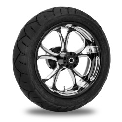 PartzBiz HD TRPM8045 - Performance Machine 17" Rear Black Wrath Wheel 200 Tire Package Harley 09-15 | Performance Machine PartzBiz HD TRPM8045 - Performance Machine 17" Rear Black Wrath Wheel 200 Tire Package Harley 09-15 | Performance Machine