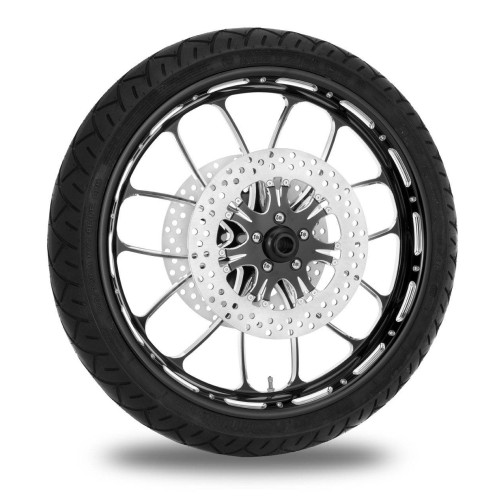 PartzBiz HD: 4407792-Performance Machine 21 ” หน้า โรเตอร์ล้อ Heathen สีดำ PKG Harley 08-16 ABS | เครื่องสมรรถนะ