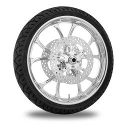 PartzBiz HD TRPM8099 - Performance Machine 21" Front Chrome Luxe Wheel Tire Rotor Package Harley 14-15 | Performance Machine PartzBiz HD TRPM8099 - Performance Machine 21" Front Chrome Luxe Wheel Tire Rotor Package Harley 14-15 | Performance Machine
