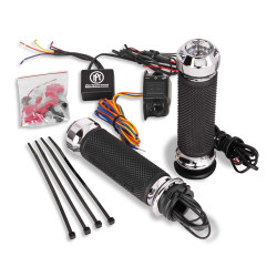 PartzBiz HD PM0063-2092-CH - Performance Machine Apex Heated Grips Chrome Dual Cable Throttle Harley 84-21 PartzBiz HD PM0063-2092-CH - Performance Machine Apex Heated Grips Chrome Dual Cable Throttle Harley 84-21