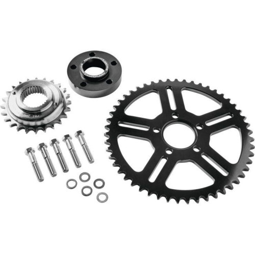 PartzBiz HD: 4407725-Performance Machine Black Chain Conversion Kit Harley Milwaukee 8 Softail 18-20 