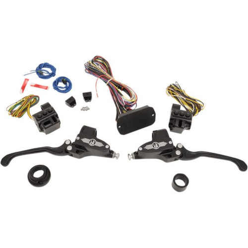 PartzBiz HD: 4407730-Performance Machine Black Contrast 11/16 Can Bus Handlebar Control Kit 14-16 FLH | 0062-4026-BM PartzBiz HD: 4407730-Performance Machine Black Contrast 11/16 Can Bus Handlebar Control Kit 14-16 FLH | 0062-4026-BM