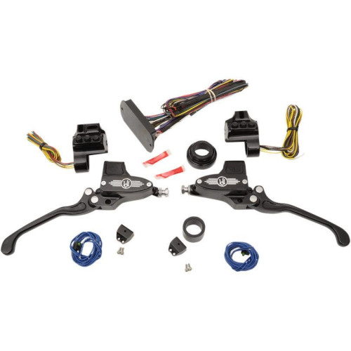 PartzBiz HD: 4407690-Performance Machine Black Contrast 9/16 Can Bus Handlebar Control Kit 14-16 FLH | 0062-4025-BM