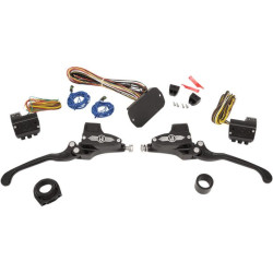 PartzBiz HD PM0062-4024-BM - Performance Machine Black Contrast 9/16 Can Bus Handlebar Control Kit Hydraulic | 0062-4024-BM PartzBiz HD PM0062-4024-BM - Performance Machine Black Contrast 9/16 Can Bus Handlebar Control Kit Hydraulic | 0062-4024-BM