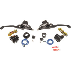 PartzBiz HD PM0062-4020-BM - Performance Machine Black Contrast 9/16 Handlebar Control Kit Hydraulic 3 Button | 0062-4020-BM PartzBiz HD PM0062-4020-BM - Performance Machine Black Contrast 9/16 Handlebar Control Kit Hydraulic 3 Button | 0062-4020-BM