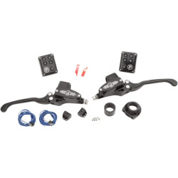 PartzBiz HD PM0062-4022-BM - Performance Machine Black Contrast 9/16 Handlebar Control Kit Hydraulic Can Bus | 0062-4022-BM PartzBiz HD PM0062-4022-BM - Performance Machine Black Contrast 9/16 Handlebar Control Kit Hydraulic Can Bus | 0062-4022-BM