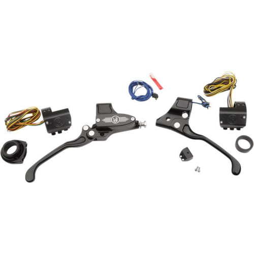 PartzBiz HD: 4407697-Performance Machine Black Contrast Cut 9/16 Handlebar Control Kit Cable 3 Button | 0062-4019-BM PartzBiz HD: 4407697-Performance Machine Black Contrast Cut 9/16 Handlebar Control Kit Cable 3 Button | 0062-4019-BM