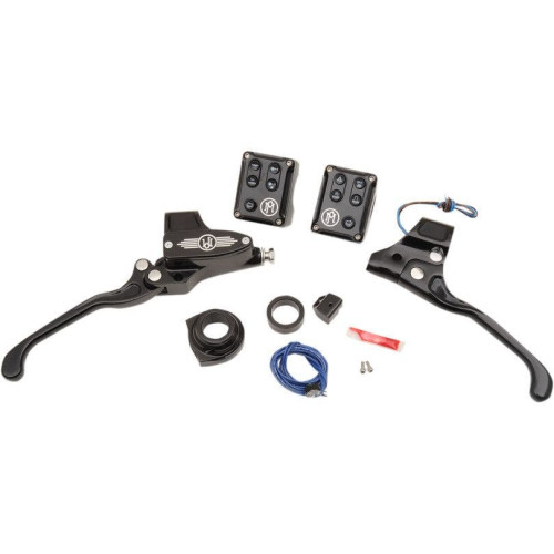 PartzBiz HD: 4407698-Performance Machine Black Contrast Cut 9/16 Handlebar Control Kit Cable Can Bus | 0062-4021-BM