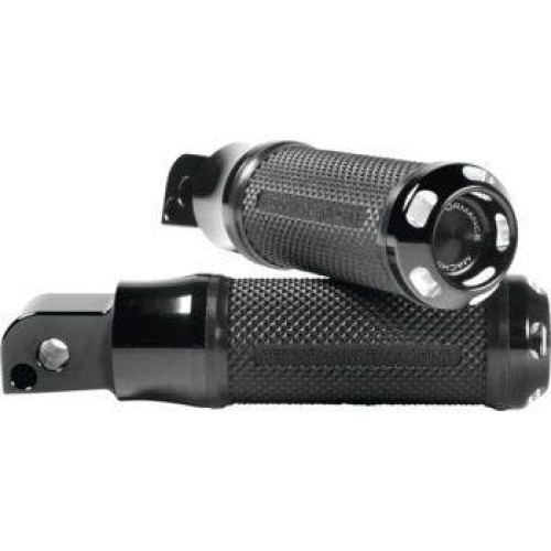 PartzBiz HD: 4407672-Performance Machine Black Cut Passenger Apex Footpegs Harley M8 Softails 18-20
