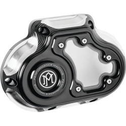 PartzBiz HD PM0177-2081M-BM - Performance Machine Black Cut Vision Series Cable Clutch Cover Harley M8 17-20 PartzBiz HD PM0177-2081M-BM - Performance Machine Black Cut Vision Series Cable Clutch Cover Harley M8 17-20