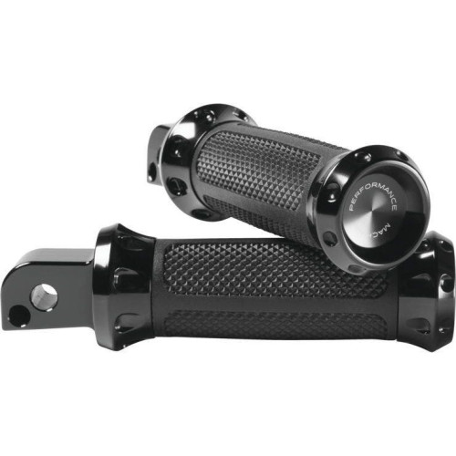 PartzBiz HD: 4407631-Performance Machine Black Overdrive Rear Footpegs Harley M8 Softail 18-20