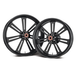 PartzBiz HD PM1204-7106R-SRRAJ-SMB & PM1269-7814R-SRR-SMB - Performance Machine Black Sierra 21 Front & 18 Rear Wheels ABS Dual Disc 08-Up PartzBiz HD PM1204-7106R-SRRAJ-SMB & PM1269-7814R-SRR-SMB - Performance Machine Black Sierra 21 Front & 18 Rear Wheels ABS Dual Disc 08-Up