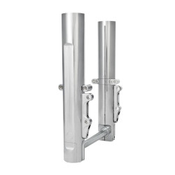 PartzBiz HD PM0208-2052-CH - Performance Machine PM Chrome Dual Disc Lower Legs Sliders 00-07 FLH | เครื่องสมรรถนะ