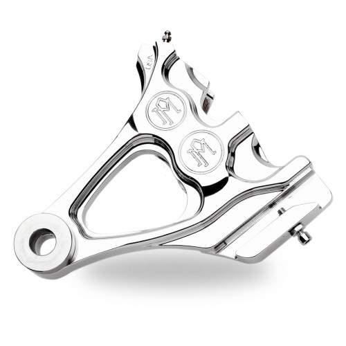 PartzBiz HD: 4407564-Performance Machine Chrome เบรคหลังแบบบูรณาการ Caliper Harley Softail 00-07 - 1274-0076-CH