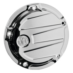 PartzBiz HD PM0177-2075M-CH - Performance Machine Chrome Scallop Clear Derby Cover Harley Touring 16-20 PartzBiz HD PM0177-2075M-CH - Performance Machine Chrome Scallop Clear Derby Cover Harley Touring 16-20