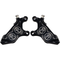 PartzBiz HD PM0052-2424-BM & PM0052-2425-BM - Performance Machine Contrast 4 Piston Front Right Caliper Harley M8 FL FX 17-Up ABS electra road street glide king cnc fat boy bob low rider heritage 0052-2424-BM PartzBiz HD PM0052-2424-BM & PM0052-2425-BM - Performance Machine Contrast 4 Piston Front Right Caliper Harley M8 FL FX 17-Up ABS electra road street glide king cnc fat boy bob low rider heritage 0052-2424-BM