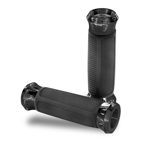 PartzBiz HD: 4407400-Performance Machine PM ปลอกแฮนด์ Overdrive สีดำ Harley Cable Throttle 82-15 | 0063-2081-บี