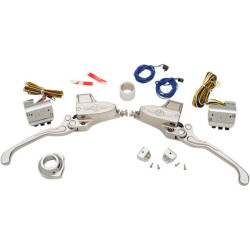 PartzBiz HD PM0062-4020-CH - Performance Machine PM Chrome 9/16 Handlebar Controls Hydraulic Clutch 3 Button | 0062-4020-CH