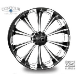 PartzBiz HD PM-REL-BMP - PM Contour Revel Contrast Cut Platinum  Wheels Package Set With Tires Tires Harley  