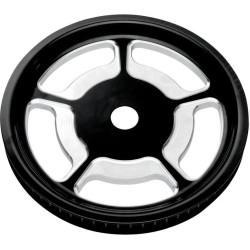 PartzBiz HD PM0093-7268UNVL-BM - Performance Machine PM Contrast Universal 68t รอกสายพานเบาะหลัง Harley | 0093-7268UNVL-BM