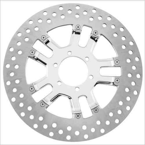 PartzBiz HD: 4407337-Performance Machine PM Dixon Chrome Front 11.5 ” จานเบรก Harley 00-up | 0133-1522DXNS-CH