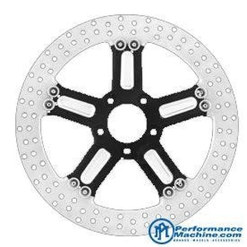 PartzBiz HD: 4407346-Performance Machine PM Formula Black Platinum หลัง 11.5” จานเบรก Harley | 0133-1523FRMS-BMP