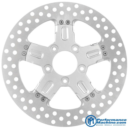 PartzBiz HD: 4407351-Performance Machine PM Formula Chrome ด้านหลังขวา 11.8 ” Brake Rotor Harley | 0133-1802FRMS-CH