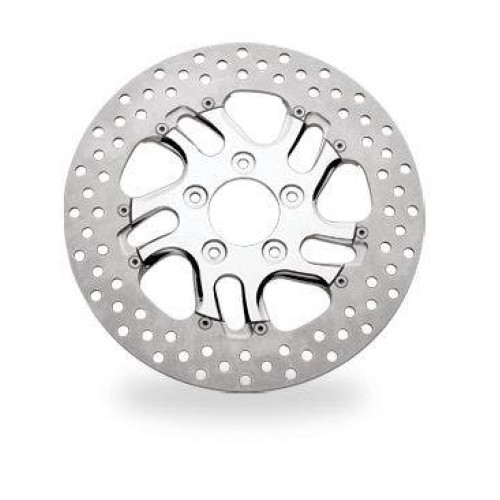 PartzBiz HD: 4407308-Performance Machine PM Rival Chrome ด้านหลังขวา 11.8 ” Brake Rotor Harley | 0133-1802RVLRS-CH