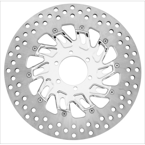PartzBiz HD: 4407285-Performance Machine PM Supra Chrome 11.5 จานเบรกหน้าขวา Harley 00-up | 0133-1522SUPRS-CH