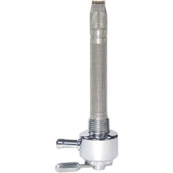 PartzBiz HD DSDS390245 - Pingel 1211-CR 3/8 NPT Smooth Round CHR Power-FLO Fuel Valve Petcock 90 Forward | 1211-CR