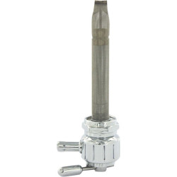 PartzBiz HD DSDS390241 - Pingel 1311-CG 22mm Grooved Round CHR Power-Flo Fuel Valve Petcock 90 Dg Forward | 1311-CG