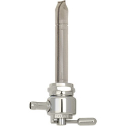 PartzBiz HD DSDS390240 - Pingel 1311-CR Power Flo Smooth Chrome Round 90 Deg Forward 22mm Petcock Harley | 1311-CR