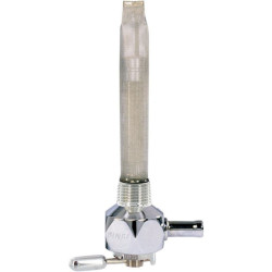 PartzBiz HD DSDS390258 - Pingel 4211-CD 3/8 NPT Diamond HEX Chrome Power-FLO Fuel Valve Petcock 90 Rear | 4211-CD