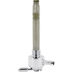 PartzBiz HD DSDS390255 - Pingel 4211-CR 3/8 NPT Smooth Round CHR Power-FLO Fuel Valve Petcock 90 Rear | 4211-CR