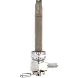 PartzBiz HD DSDS390233 - Pingel 4311-CH Power Flo Smooth Chrome HEX 90 Deg Backward 22mm Petcock Harley | 4311-CH