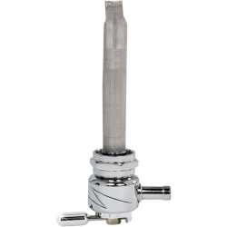 PartzBiz HD DSDS390252 - Pingel 4311-CL 22mm Lightning Chrome Power-Flo Fuel Valve Petcock 90 Deg Rear | 4311-CL