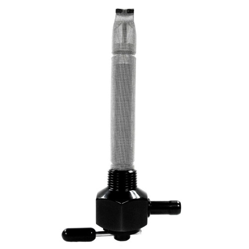 PartzBiz HD: 4407181-Pingel 6211-CHBLK 3/8 NPT Power Flo Smooth Black Chrome HEX 180 Inward Petcock | 6211-CHBLK