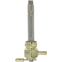 PartzBiz HD DS07050092 - Pingel 6311-BH Power Flo Old School Brass HEX 180 Deg Inward 22mm Petcock Harley | 6311-BH