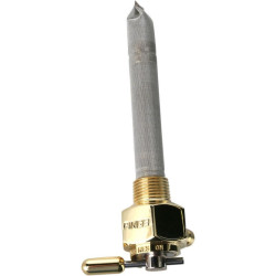 PartzBiz HD DS07050091 - Pingel 6311-BH Power Flo Old School Brass HEX 180 Deg Inward NPT Petcock Harley | 6211-BH