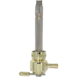 PartzBiz HD DS07050094 - Pingel 6311-BR Power Flo Old School Brass RND 180 Deg Inward 22mm Petcock Harley | 6311-BR