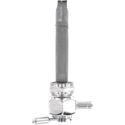 PartzBiz HD DSDS390235 - Pingel 6311-CH Power Flo Smooth Chrome HEX 180 Deg Inward 22mm Petcock Harley | 6311-CH