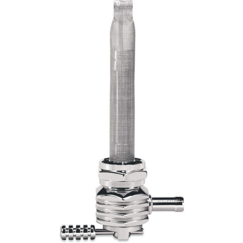 PartzBiz HD: 4407152-Pingel 6311-CHF Power Flo Finned Chrome HEX 180 Deg Inward 22mm Petcock Harley | 6311-CHF