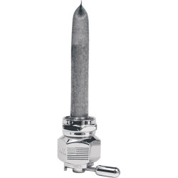 PartzBiz HD DS21070001 - Pingel 6311-CHL Power Flo Flag HEX Chrome 180 Deg Inward 22mm Petcock Harley | 6311-CHL